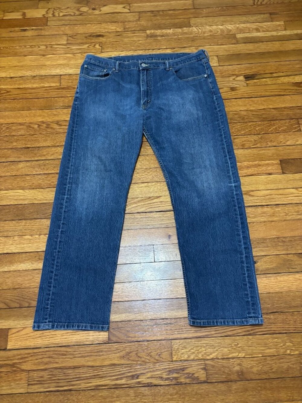 Levi's 505 Jeans Mens Size 40x32 Blue Dark Wash Denim Straight Leg Regular Fit